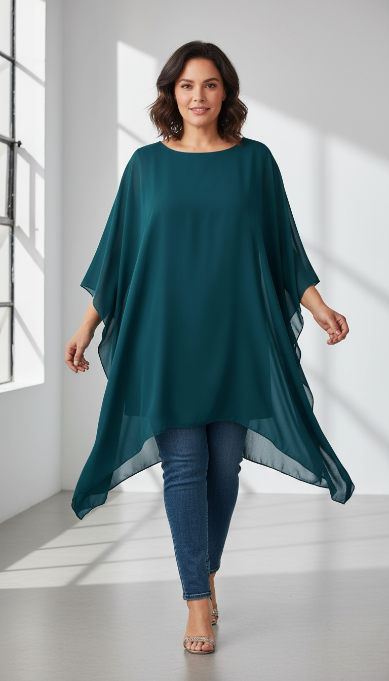 Batwing Flowy Kaftan Tunic