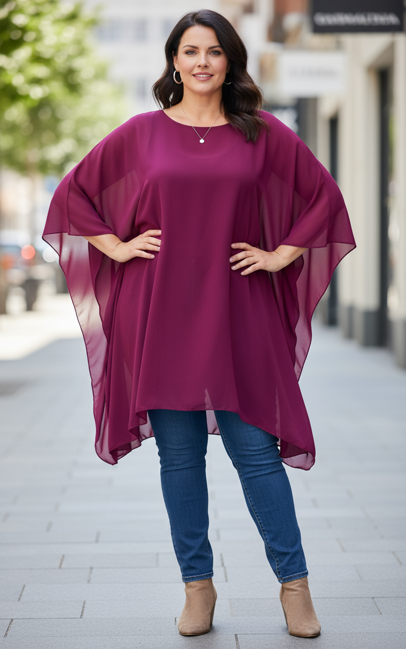 Batwing Flowy Kaftan Tunic