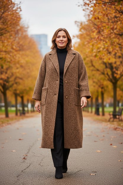 Collar 2 Button Textured Coat