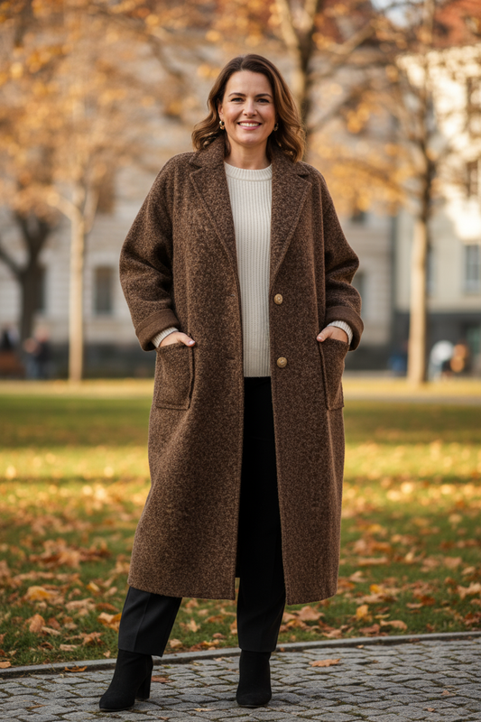 Collar 2 Button Textured Coat