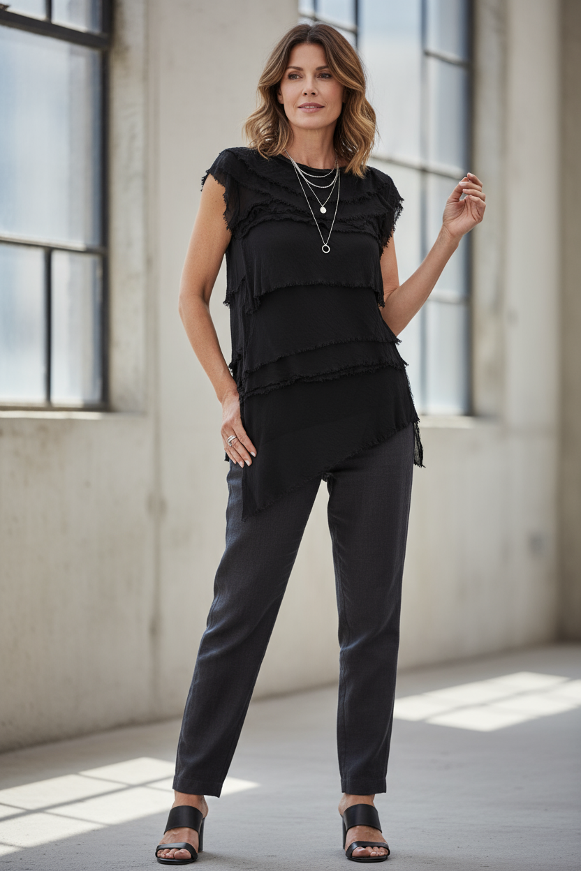 Sleeveless Rara Silk Top