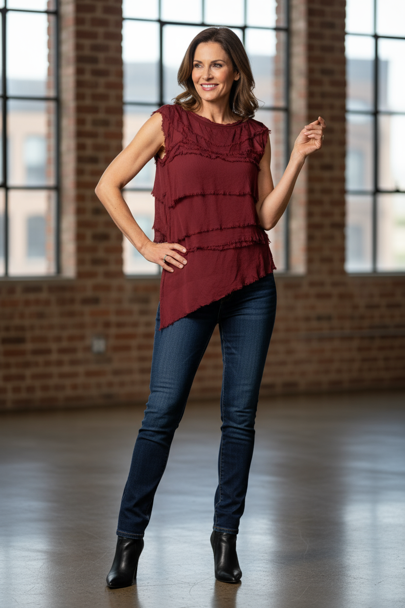 Sleeveless Rara Silk Top