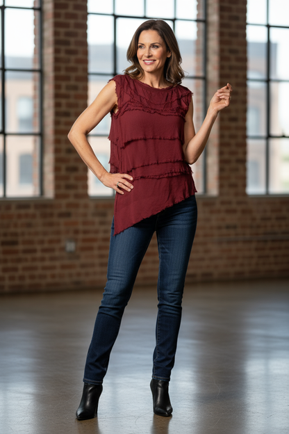 Sleeveless Rara Silk Top