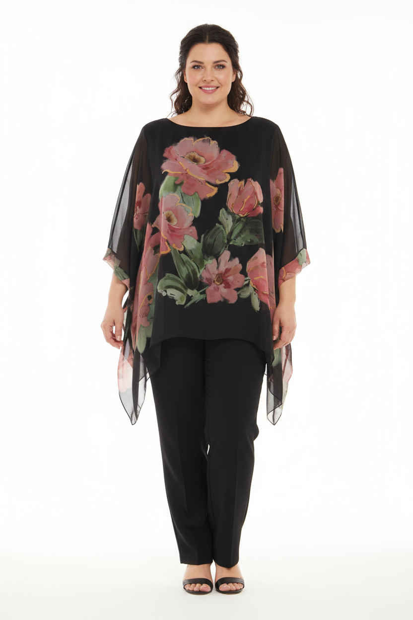 Floral Print Silk Blouse