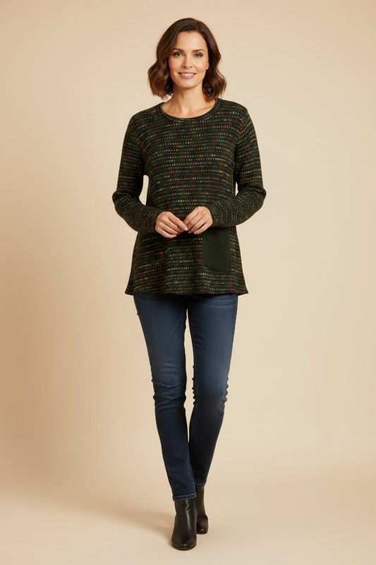 One Pocket Fleck Top