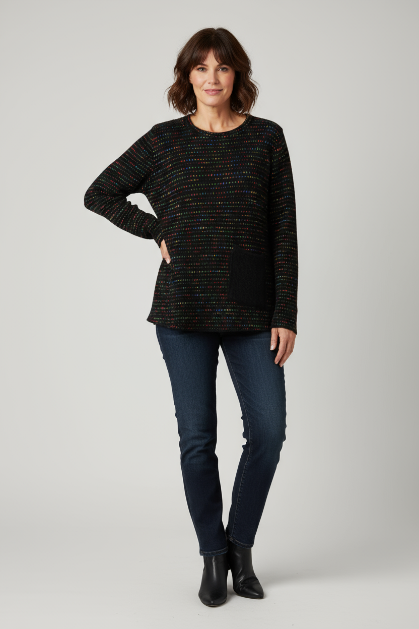 One Pocket Fleck Top