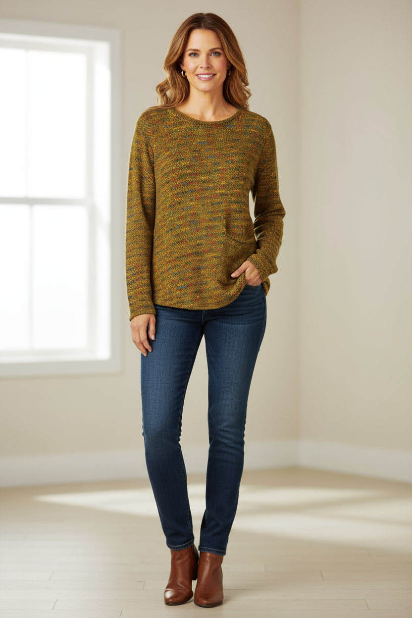 One Pocket Fleck Top