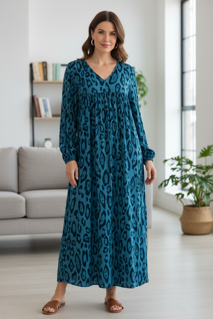 Leopard Print Maxi Dress