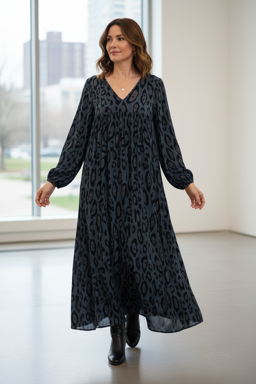 Leopard Print Maxi Dress