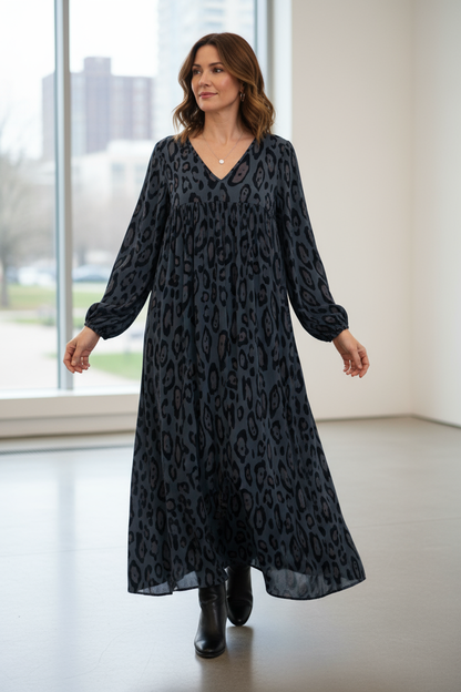 Leopard Print Maxi Dress