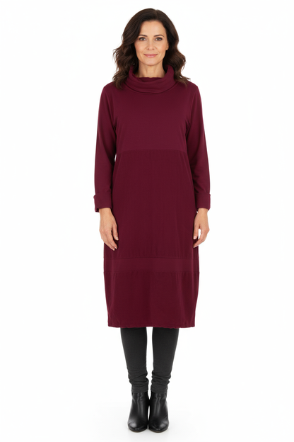 Cowl Corduroy Panel Midi