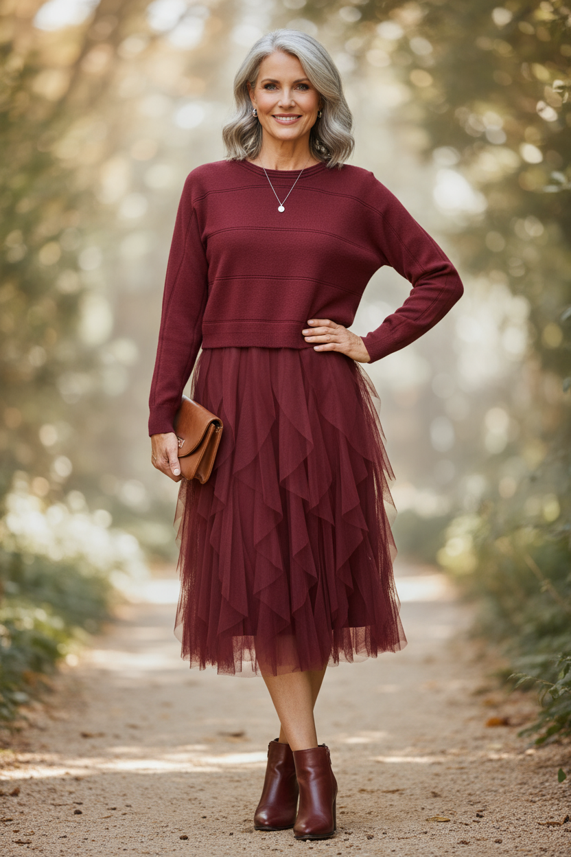2 Piece Knit Jumper Ruffle Dress
