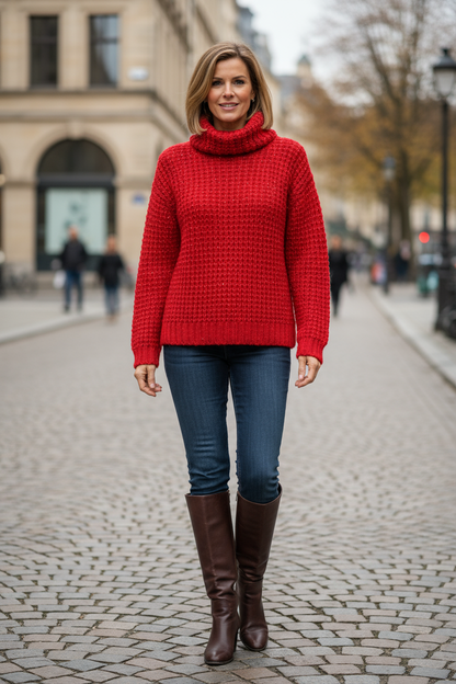 Sequin Detail Waffle Knit Jumper