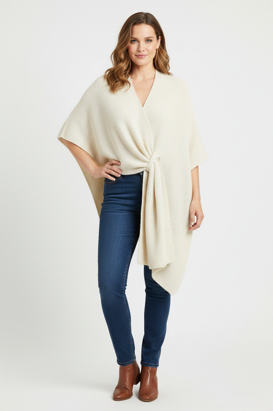 Loop Through Knit Cape