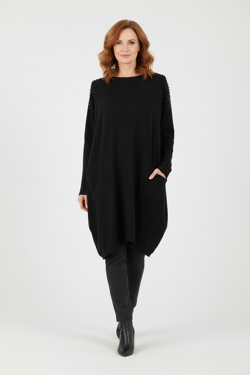 Pearl Diamante Jumper Dress