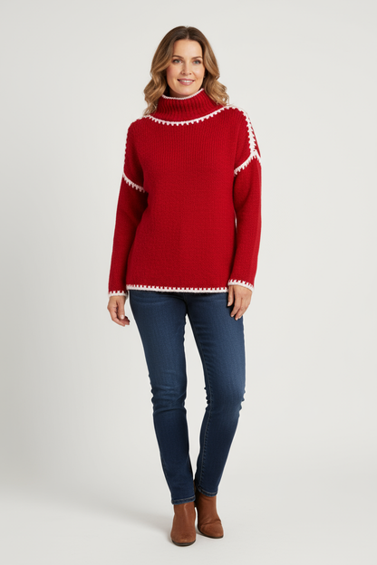 Stitch Detail Wool Jumper