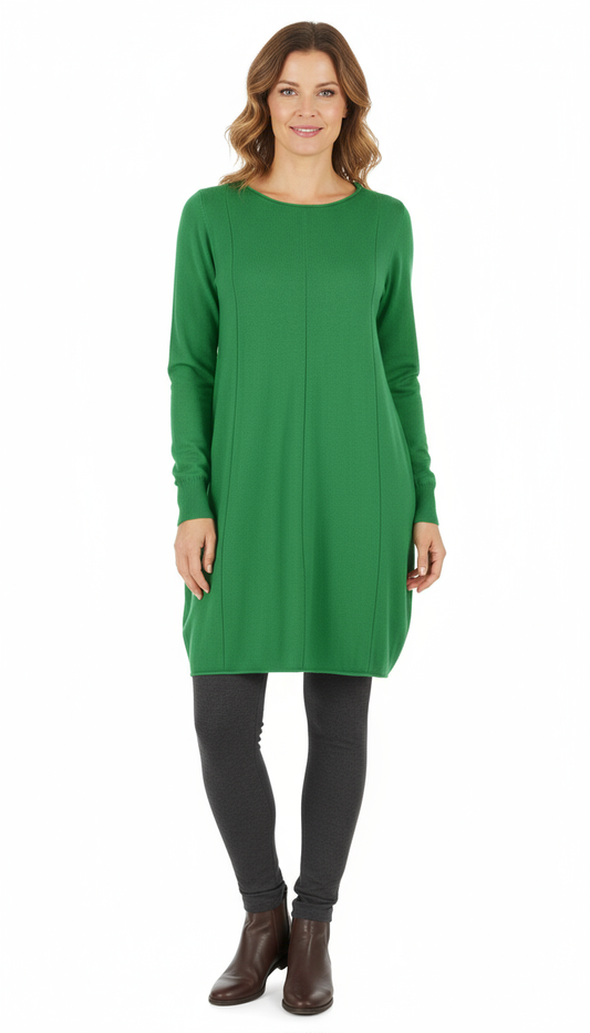 2 Pocket Panel Detail Knit Dress