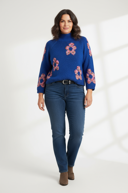 Flower Wool Knit Jumper