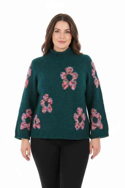Flower Wool Knit Jumper