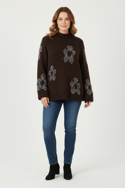 Flower Wool Knit Jumper