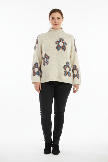 Flower Wool Knit Jumper
