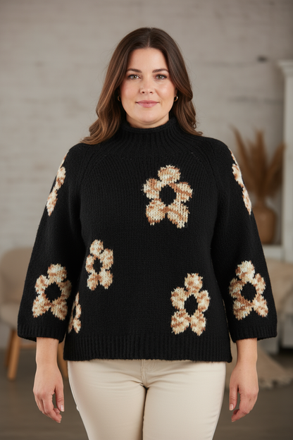 Flower Wool Knit Jumper