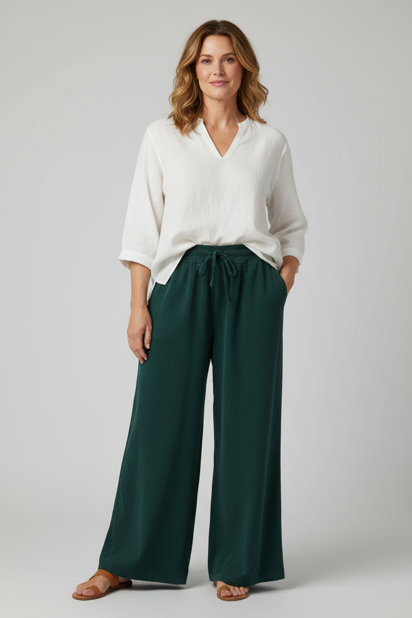 Wide Leg Corduroy Trouser