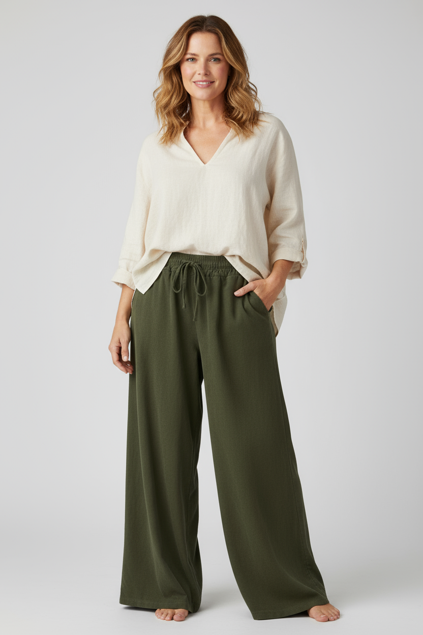 Wide Leg Corduroy Trouser