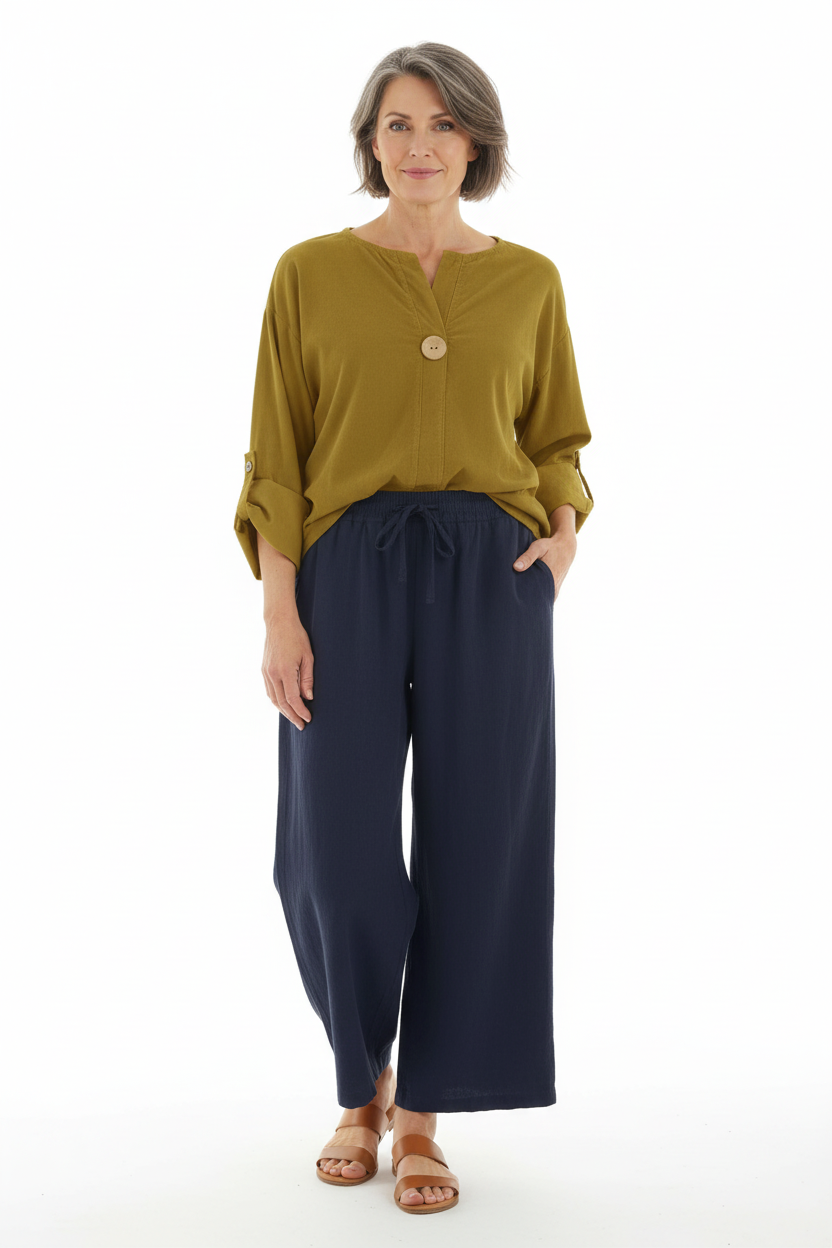 Button Detail Corduroy Top