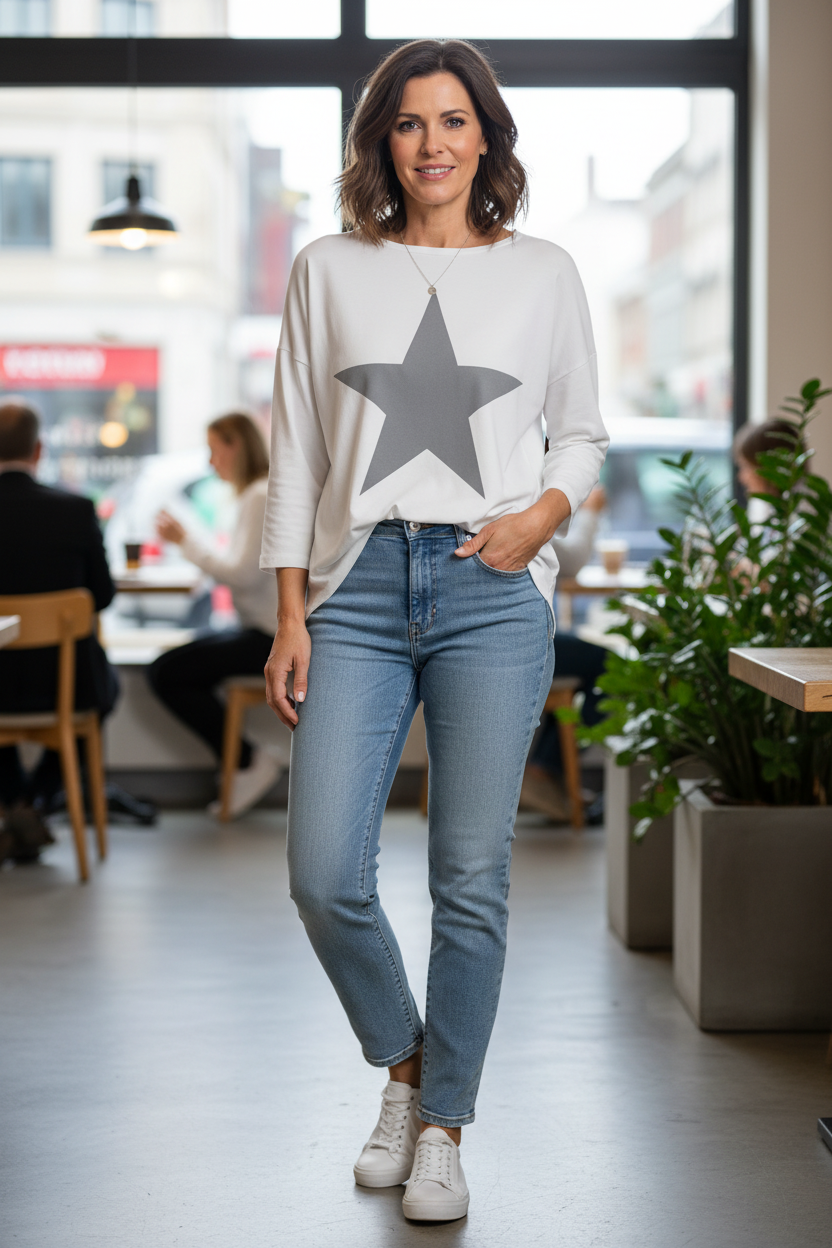 Star Jersey Sweatshirt