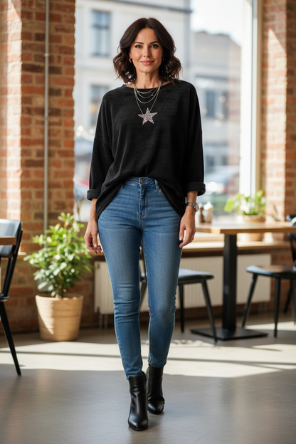 Star Detail Chenille Top