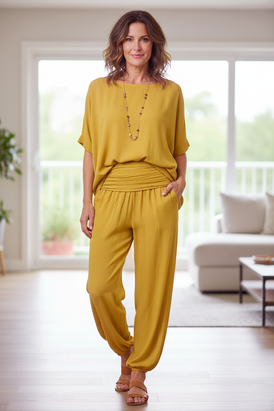 Cotton Top Trouser Set