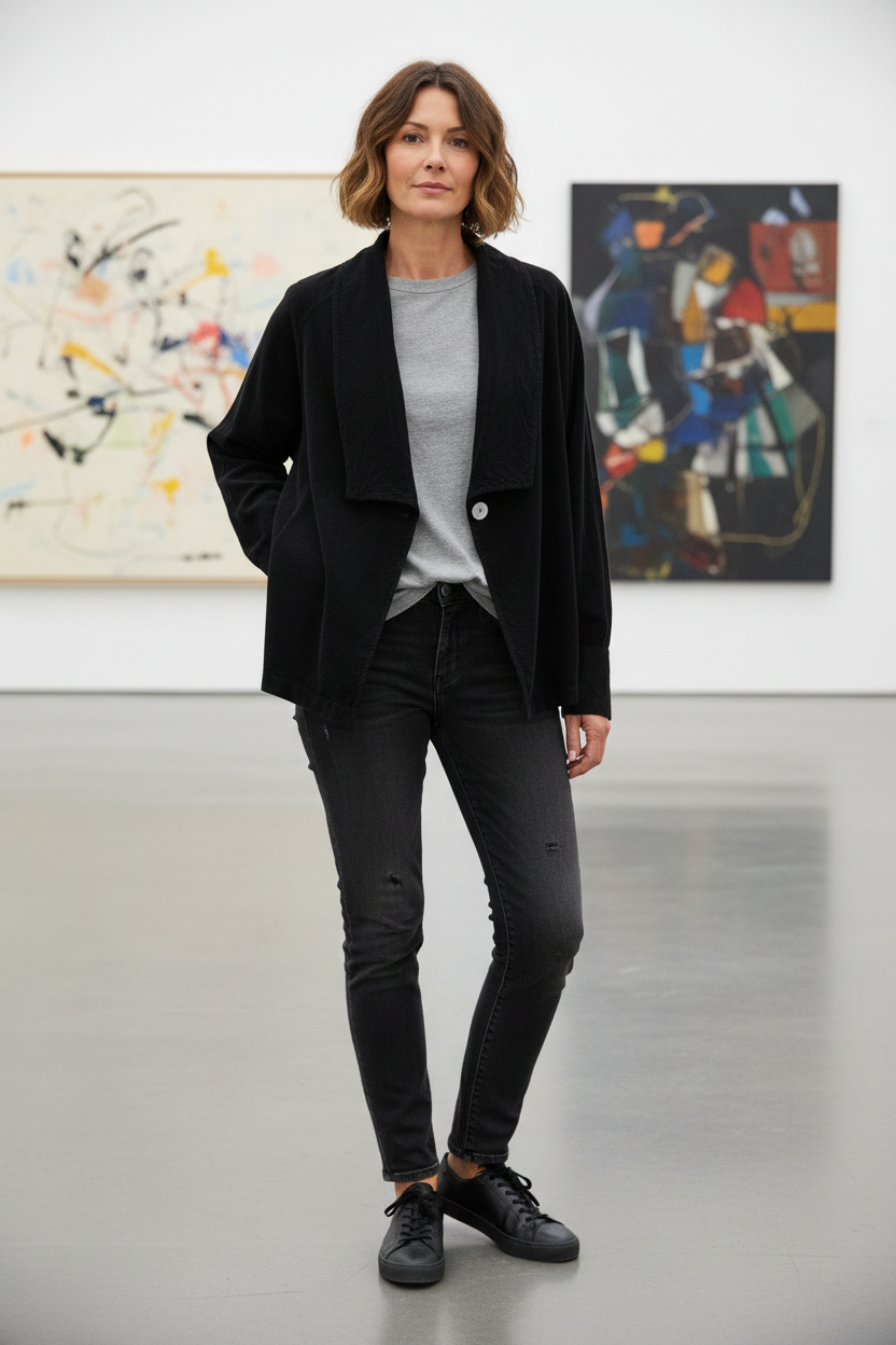 One Button Corduroy Jacket