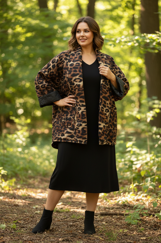 Leopard Print Padded Jacket