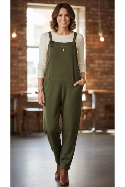 Acid Wash Jersey Dungarees