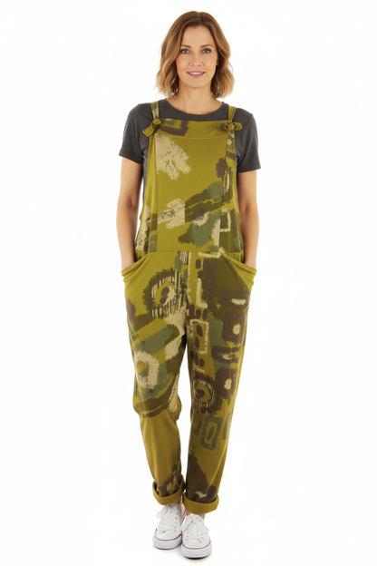 Abstract Print Dungaree