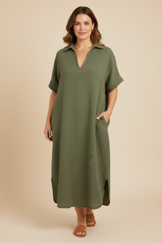 Plain Cheesecloth Midi