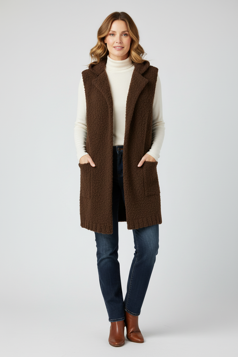 Alpaca Wool Boucle Gilet