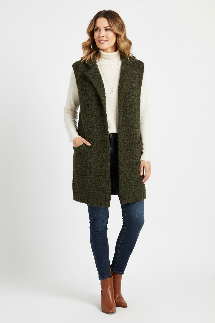 Alpaca Wool Boucle Gilet