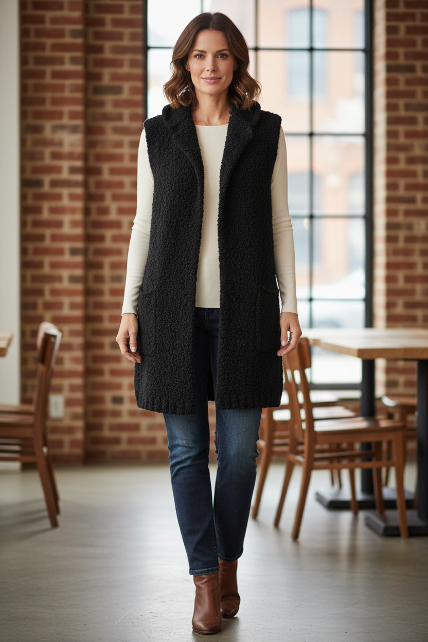 Alpaca Wool Boucle Gilet