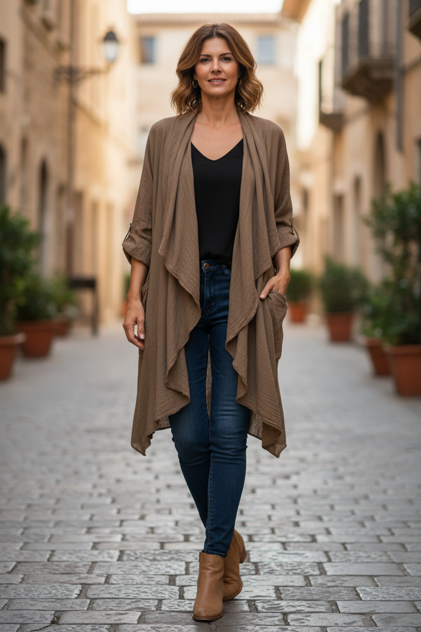 Waterfall Linen Jacket