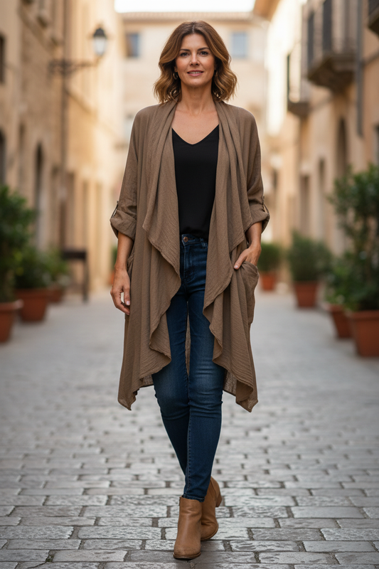 Waterfall Linen Jacket