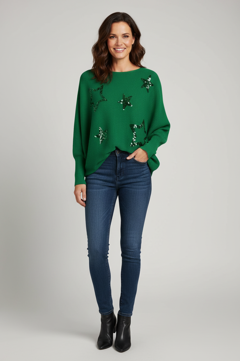 Sequin Multi Star Jumper