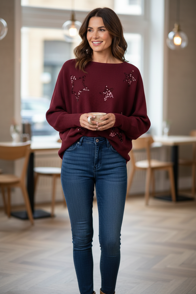 Sequin Multi Star Jumper