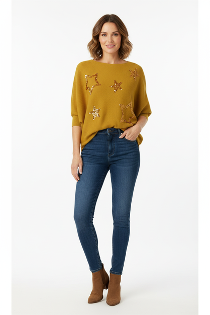 Sequin Multi Star Jumper