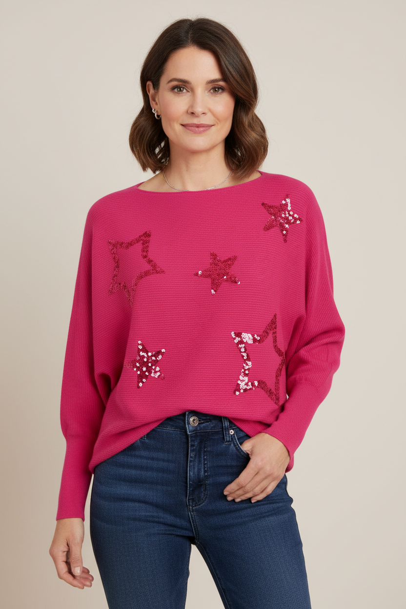 Sequin Multi Star Jumper
