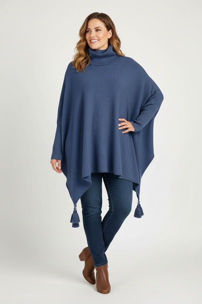 Polo Neck Tassel Jumper