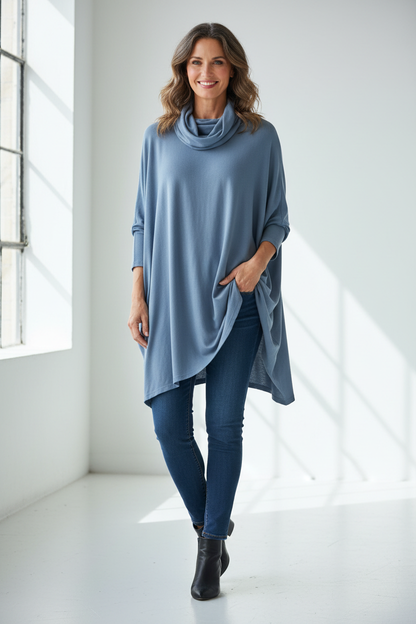 Fine Knit Snood Dress