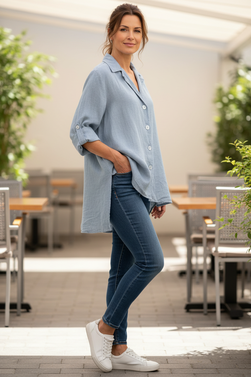 High Low Linen Shirt
