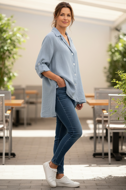 High Low Linen Shirt